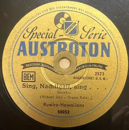Ruwiro Hawaiians - Heimat, Deine Sterne / Sing, Nachtigall, Sing ...