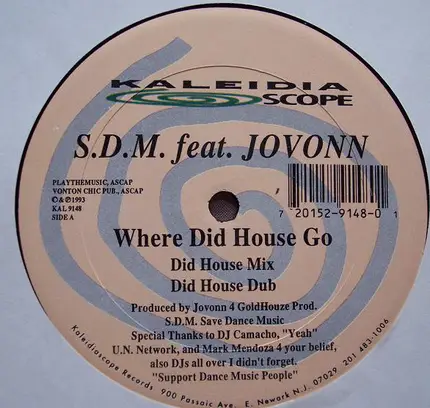 S.d.m. Feat. Jovonn - Where Did House Go