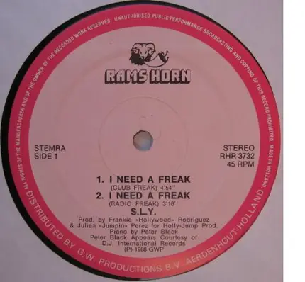 S.L.Y. - I Need A Freak