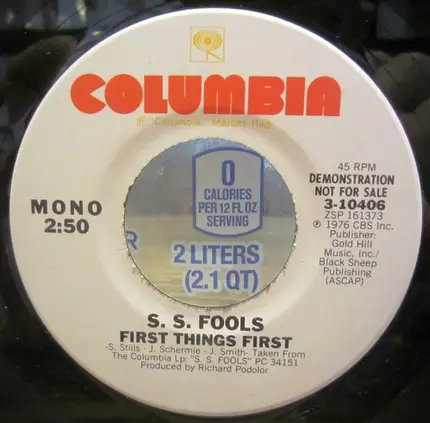 S. S. Fools - First Things First