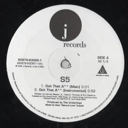 S5 - Ooh That A** / Ooh That Booty