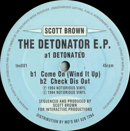 Scott Brown - The Detonator E.P.