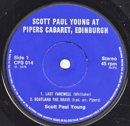 Scott Paul Young - Scott Paul Young At Pipers Cabaret, Edinburgh