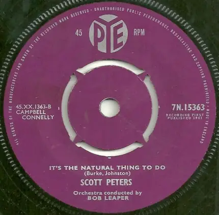Scott Peters - Bobbie Allen / It's The Natural Thing To Do
