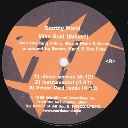 Scotty Hard / Spectre - Who Said [What?] / Psychotic Episodes
