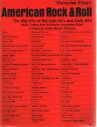 Scores for 50's & 60's Pop Songs - American Rock & Roll: Volume Four