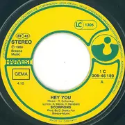 7inch Vinyl Single - Scorpions - Hey You