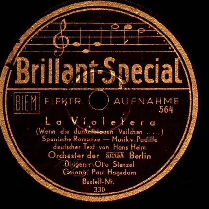 Scala Orchester Berlin , Jazz- Orchester Tichy - La Violetera / Vampyr