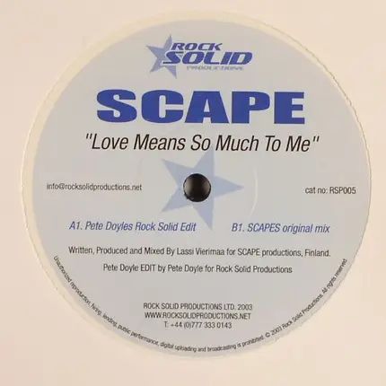 Scape - Love Means So Much To Me