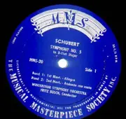 10'' - Schubert - Fritz Busch w/ Winterthur Symphony Orchestra - Symphony No. 5 in B-Flat Major - Mono