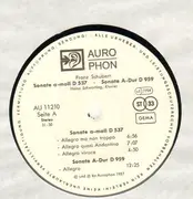 LP - Schubert - Heino Schwarting - Sonate A-moll D537 / ~ A-dur D959