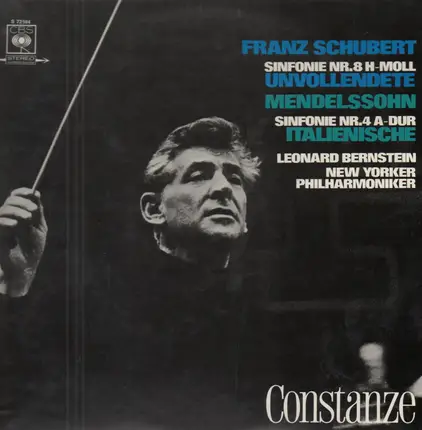 Schubert / Mendelssohn - Sinonie Nr 8 h-moll / Sinfonie Nr 4 A-Dur (Bernstein)