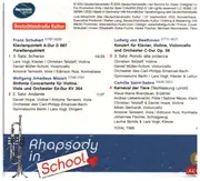 CD - Schubert, Mozart, Beethoven, Saint-Saens - Rhapsody in Concert / Karneval der Tiere - Sealed, Digipak