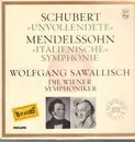 LP - Schubert, Mendelssohn-Bartholdy / Wiener Symphoniker, Wolfgang Sawallisch - Unfinished / Italian