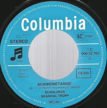 Schulzke's Skandal Trupp - Schweinetango