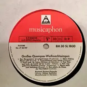 LP - Schwäbischer Singkreis Unter Der Leitung Von Hans Grischkat / Kantorei Barmen-Gemarke Unter Der Lei - Großes Quempas Weihnachtssingen