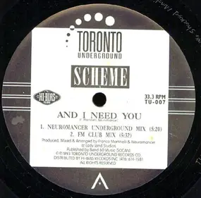 Scheme - And I Need You