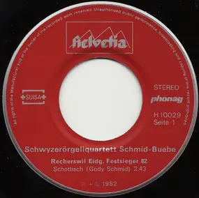 Schwyzerörgeliquartett Schmid-Buebe - Recherswil Eidg. Festsieger 82