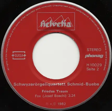 Schmid-Buebe - Recherswil Eidg. Festsieger 82