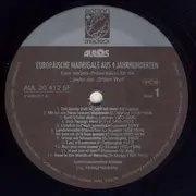 LP - Schönhausen-Chor - Europäische Madrigale Aus 4 Jahrhunderten - Gatefold
