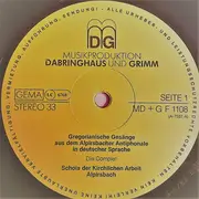 LP - Schola der Kirchlichen Arbeit Alpirsbach - Gregorianische Gesänge aus dem Alpirsbacher Antiphonale in deutscher Sprache