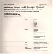 LP - Schola und Chor der Benediktinerinnenabtei St. Hildegard - Lateinisches Hochamt zum 25. Sonntag im Jahreskreis