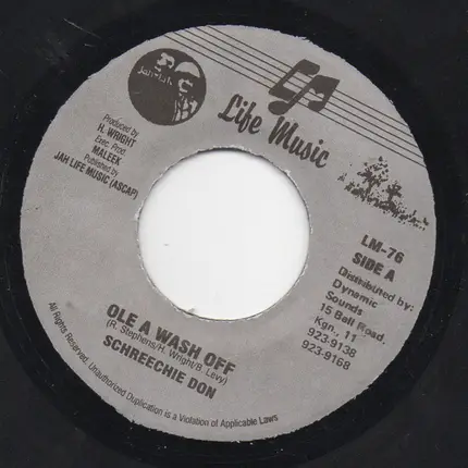 Schreechie Don / Major Oney - Ole A Wash Off