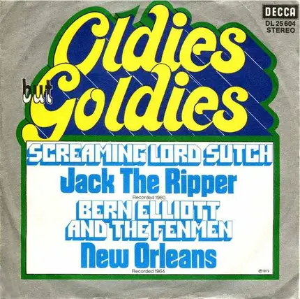 Screaming Lord Sutch / Bern Elliott And The Fenmen - Jack The Ripper / New Orleans