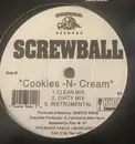 12inch Vinyl Single - Screwball - Beat'em On The Head (Remix) / Cookies -N- Cream - White Background Labels