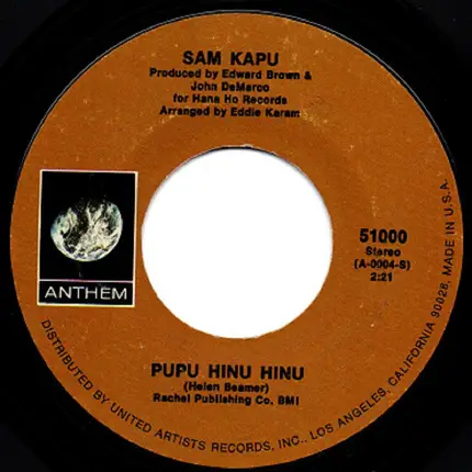 Sam Kapu - Chotto Matte Kudasai (Never Say Goodbye) / Pupu Hinu Hinu