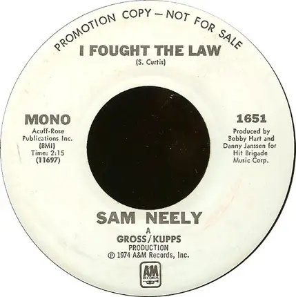 Sam Neely - I Fought The Law / Guitar Man
