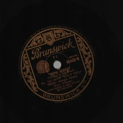 Sam Price And His Texas Blusicians - Oh Red! / How 'Bout That Mess