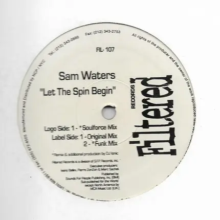 Sam Waters - Let the Spin Begin