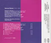 CD - Samuel Barber - Baltimore Symphony Orchestra , David Zinman - Adagio • Symphony No. 1 • The School For Scandal • Essays