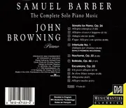 CD - Samuel Barber - John Browning - The Complete Solo Piano Music