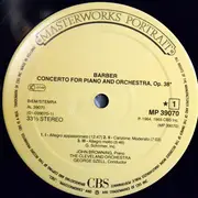 LP - Barber - Piano Concerto op. 38 / Violin Concerto op. 14