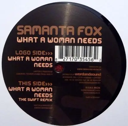 Samanta Fox - What a Woman Needs