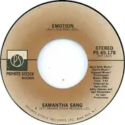 7'' - Samantha Sang - Emotion / When Love Is Gone