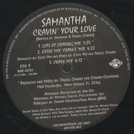 Samantha - Cravin' Your Love