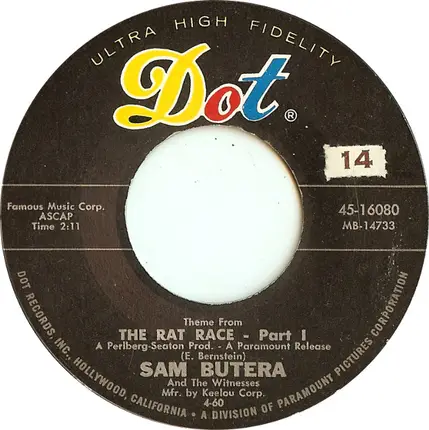 Sam Butera And The Witnesses - (Theme From) The Rat Race