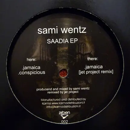 Sami Wentz - Saadia EP