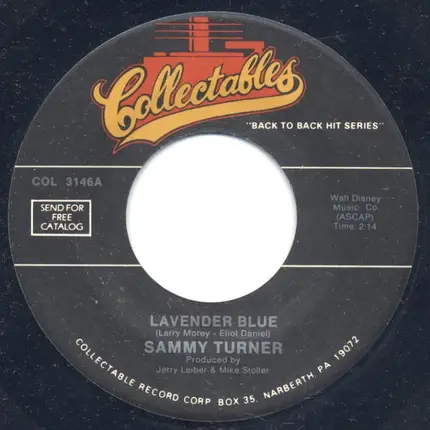 Sammy Turner / Bobby Day - Lavender Blue / Over And Over