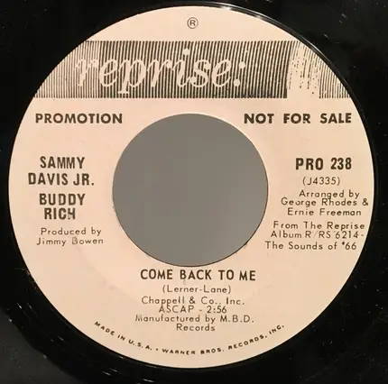 Sammy Davis Jr. , Buddy Rich - Please Don't Talk About Me When I'm Gone
