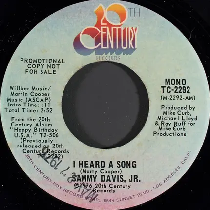 Sammy Davis Jr. - I Heard A Song