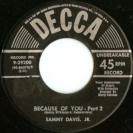 Sammy Davis Jr. - Because Of You