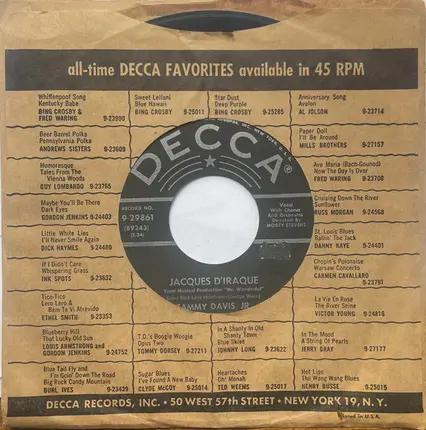 Sammy Davis Jr. - Jacques D'Iraque