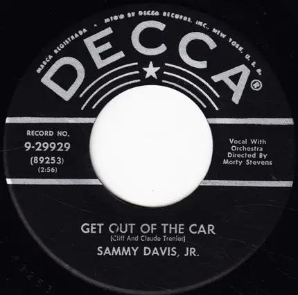 Sammy Davis Jr. - Without You I'm Nothing / Get Out Of The Car