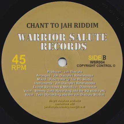 Sammy Gold / Zed I - I Will Never Know / Warrior