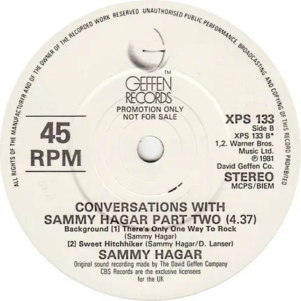 Sammy Hagar - Conversations With Sammy Hagar