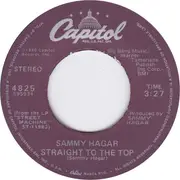 7inch Vinyl Single - Sammy Hagar - Straight To The Top - Company Sleeve